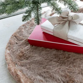 48" King Granite Faux Fur Tree Skirt