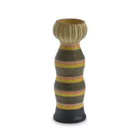 #53 Large Kokeshi Vessel with Horizontal Stripes