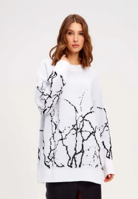 Abstract Knit Oversized Sweater