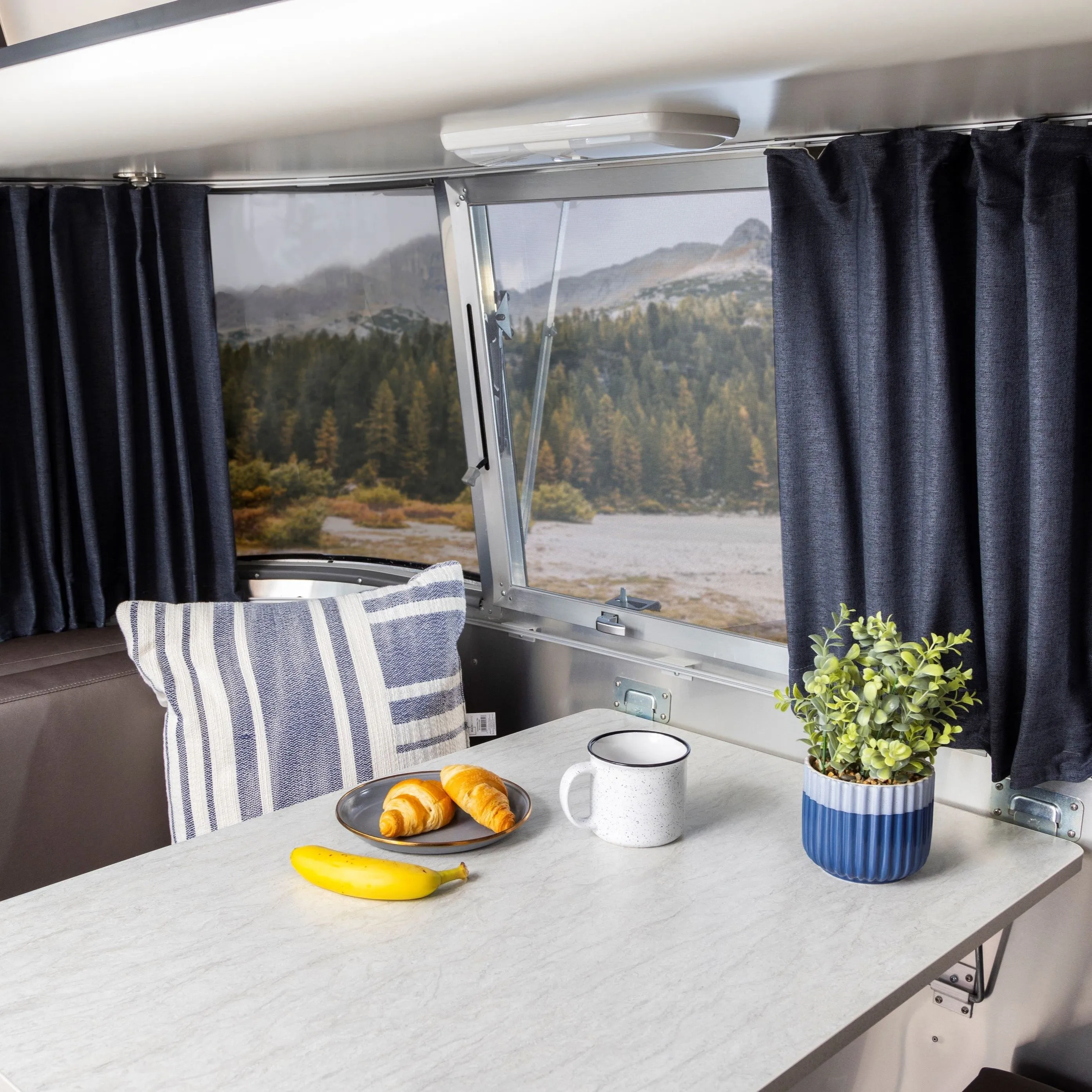 Airstream Solid Custom Curtains for Classic Travel Trailers