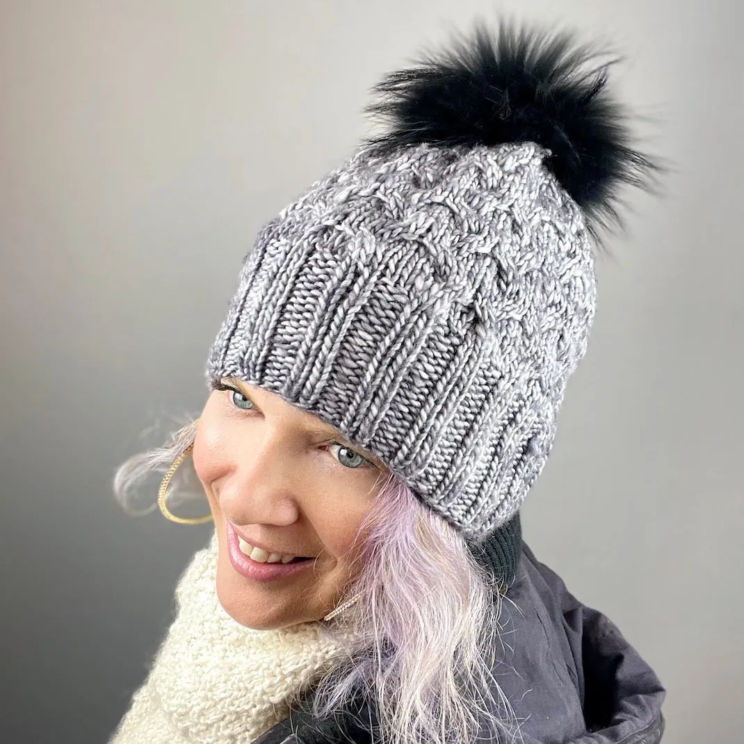 Allover Cabled Hat (Tosh Merino Version) Knitting Kit | Tosh Merino & Knitting Pattern (#299)