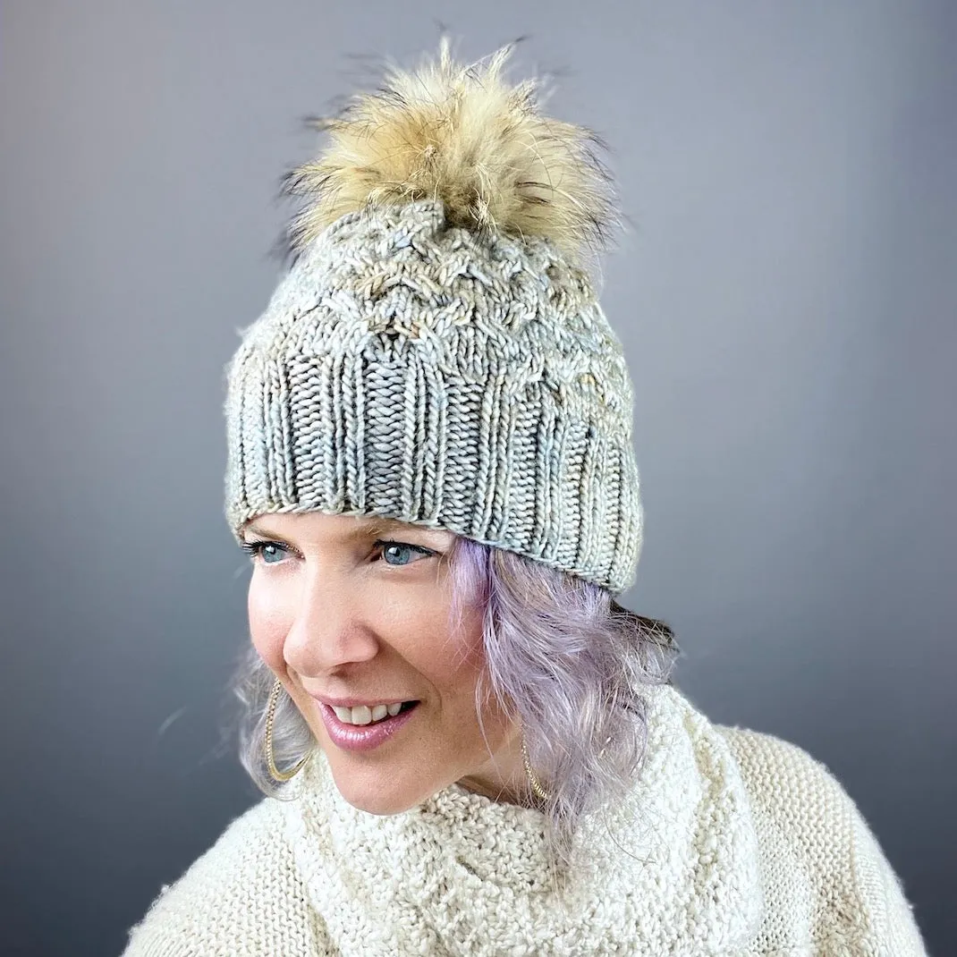 Allover Cabled Hat (Tosh Merino Version) Knitting Kit | Tosh Merino & Knitting Pattern (#299)