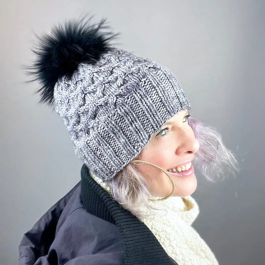 Allover Cabled Hat (Tosh Merino Version) Knitting Kit | Tosh Merino & Knitting Pattern (#299)