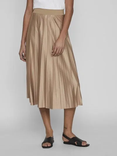 ANDREA PLEATED SKIRT (SANDSHELL)