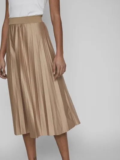 ANDREA PLEATED SKIRT (SANDSHELL)