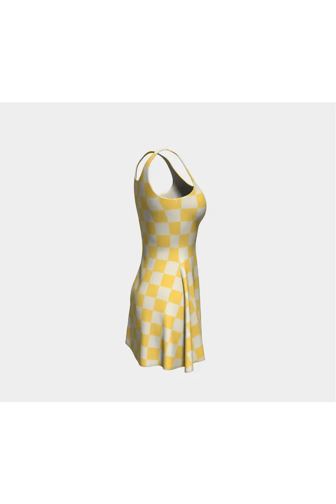 Aspen Gold Checkered Flare Dress