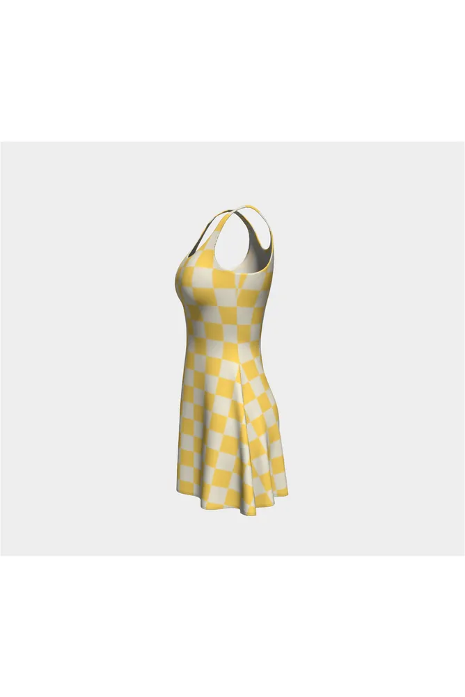 Aspen Gold Checkered Flare Dress