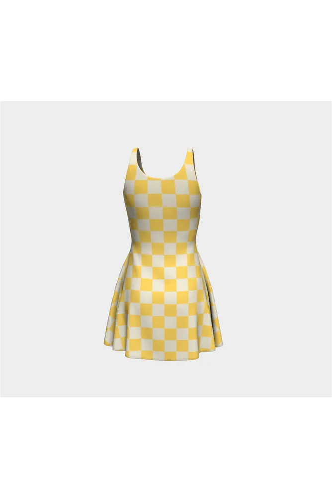 Aspen Gold Checkered Flare Dress