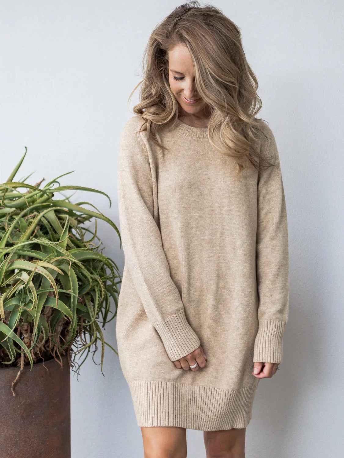 Audrey Knit Dress - Beige