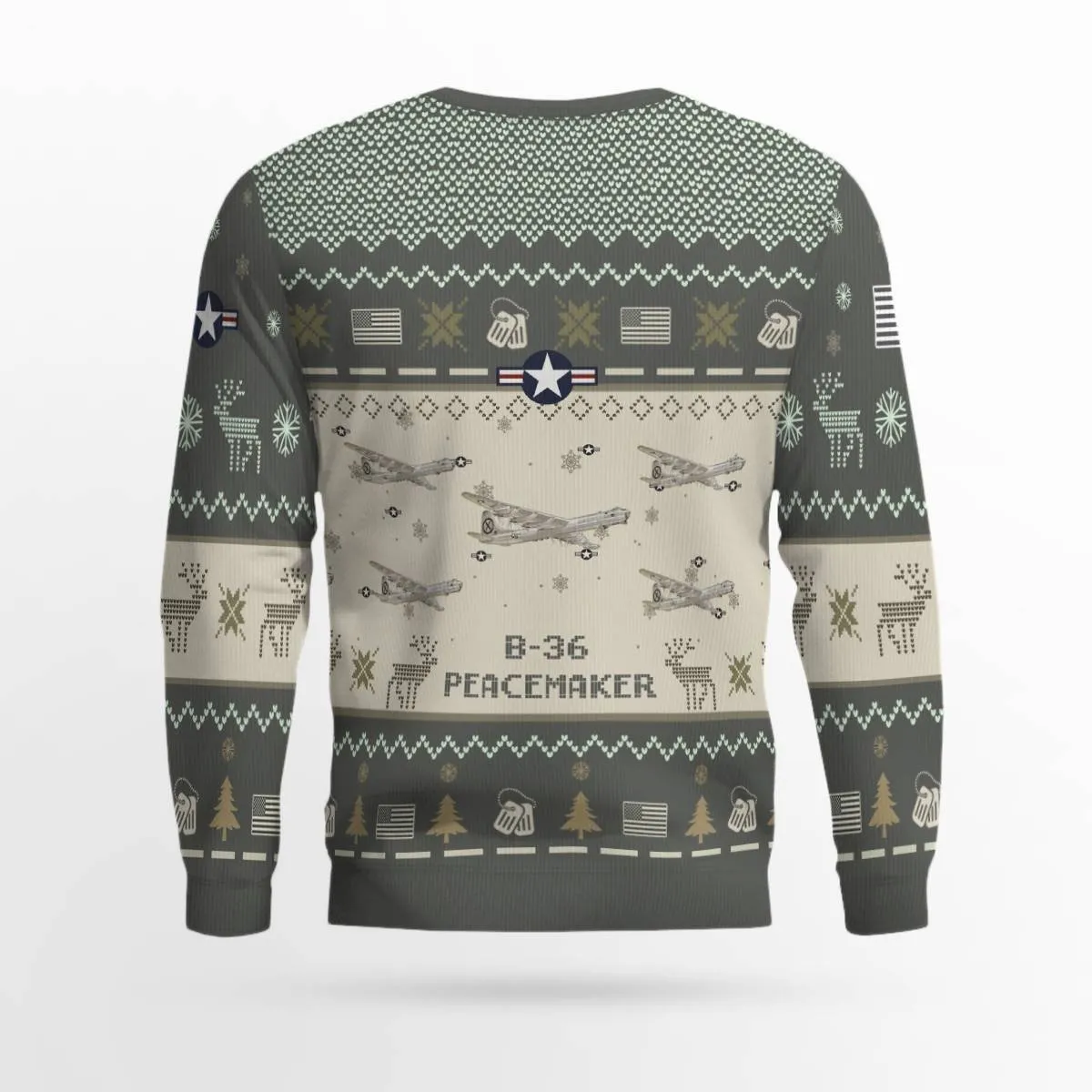 B-36 Peacemaker B36_Aircraft Ugly Sweater, Ugly Sweater Christmas Shirt for Men Dad Veteran