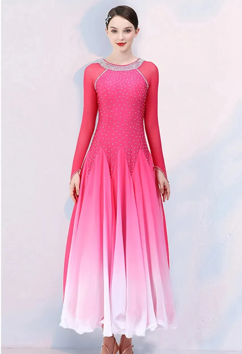 #B224 New Ballroom Dance Competition Dress - Walltz-Foxtrot-Modern- Evening Gown