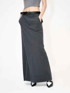 Back Slit Maxi Skirt