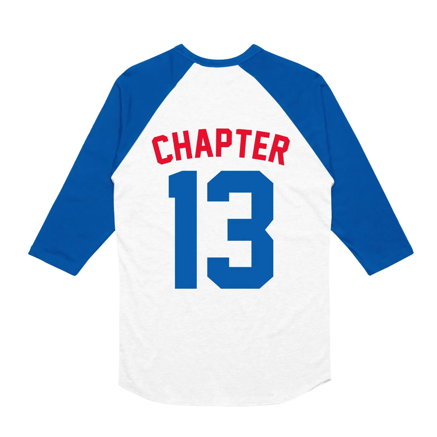 Beer League White/Royal Baseball Tee