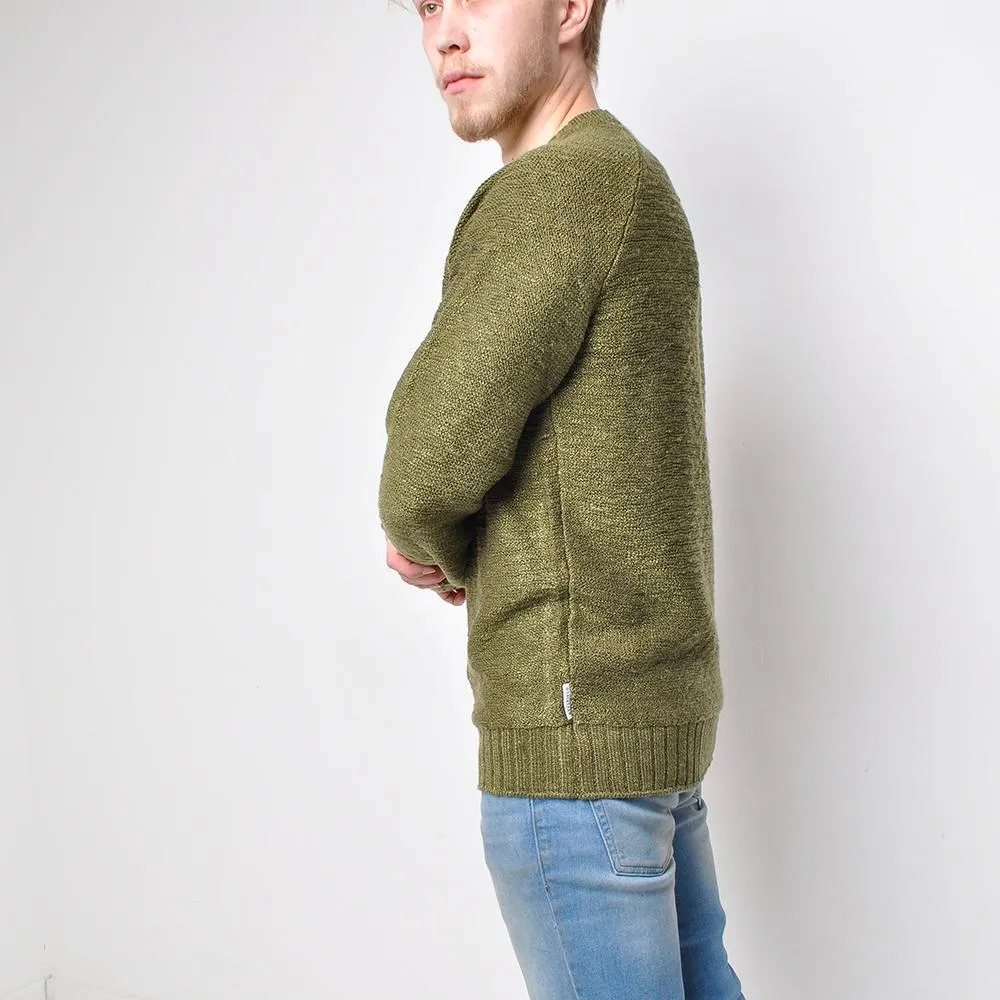 Bellfield - Khaki Knit - Mens Jumper - Khaki