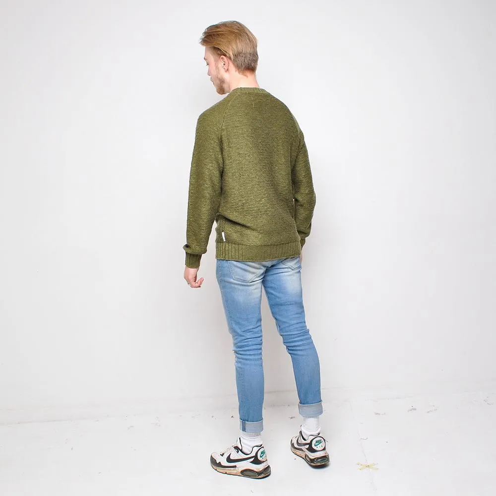 Bellfield - Khaki Knit - Mens Jumper - Khaki