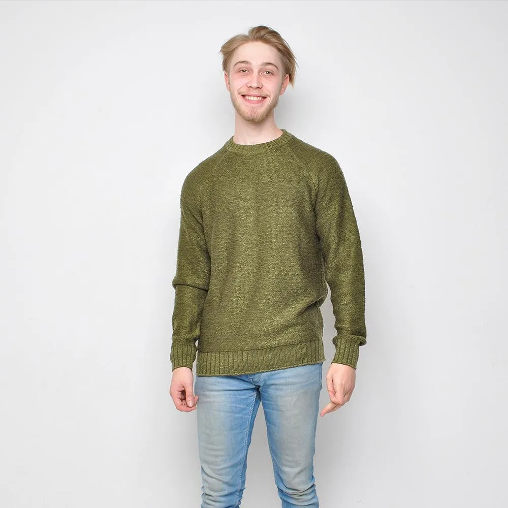 Bellfield - Khaki Knit - Mens Jumper - Khaki