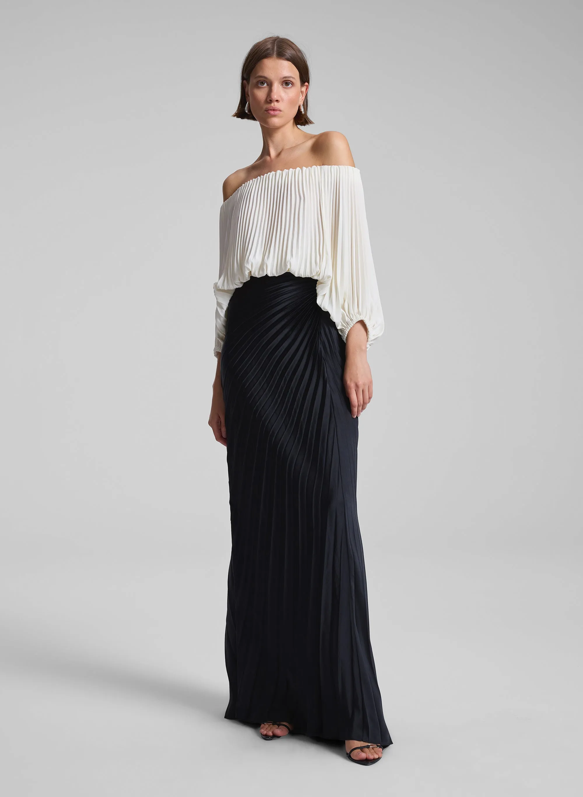 Bianca Pleated Maxi Skirt