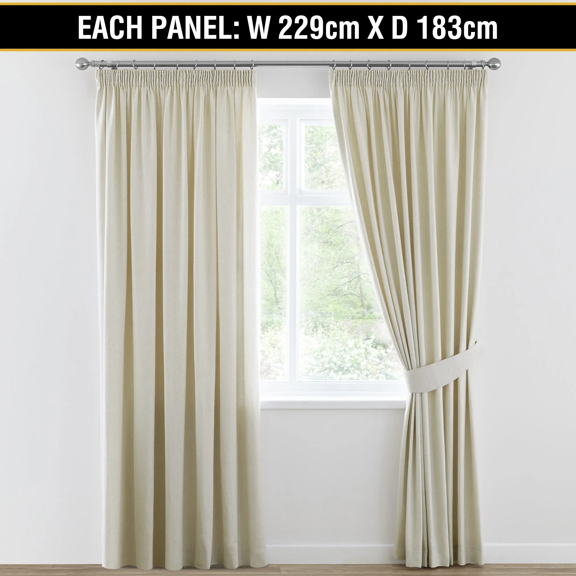 Blockout Curtains Bedroom Blackout Curtains Pencil Pleat Thermal Insulated Pair