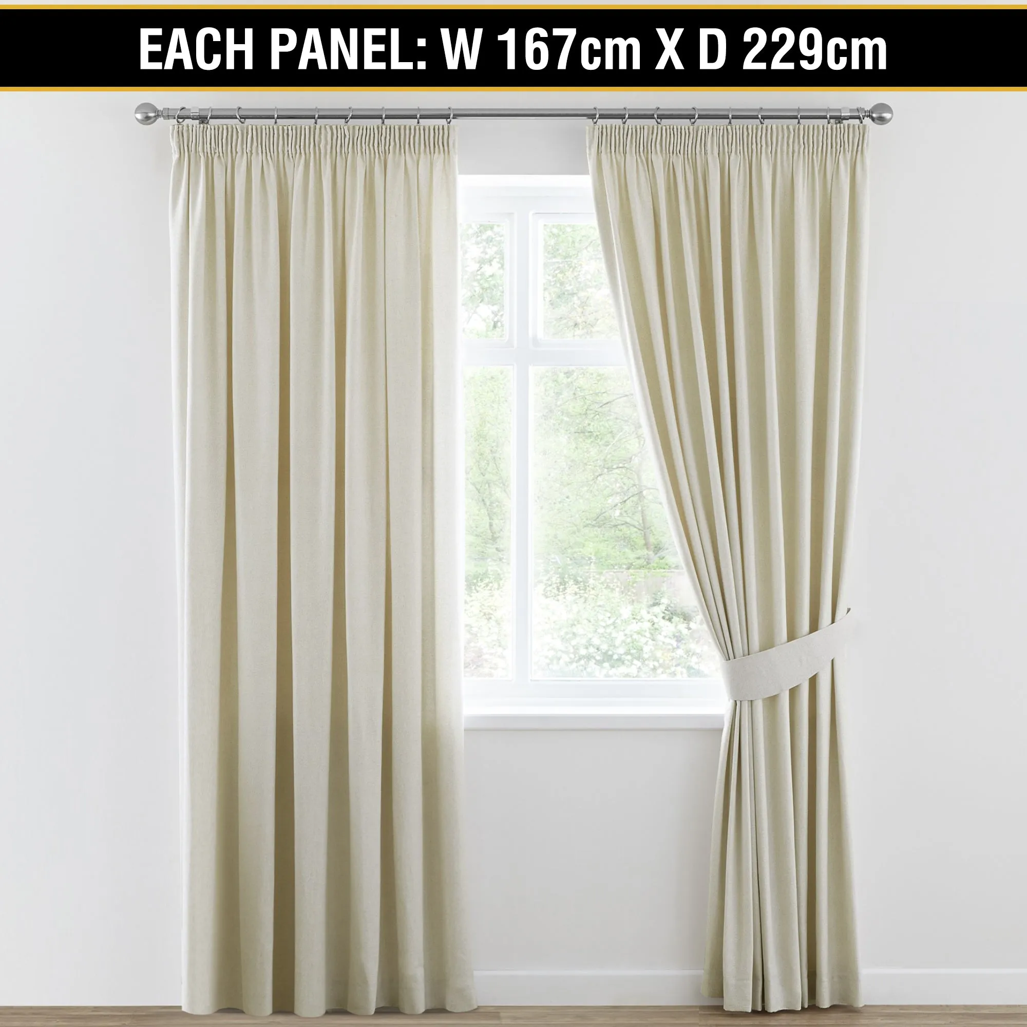 Blockout Curtains Bedroom Blackout Curtains Pencil Pleat Thermal Insulated Pair