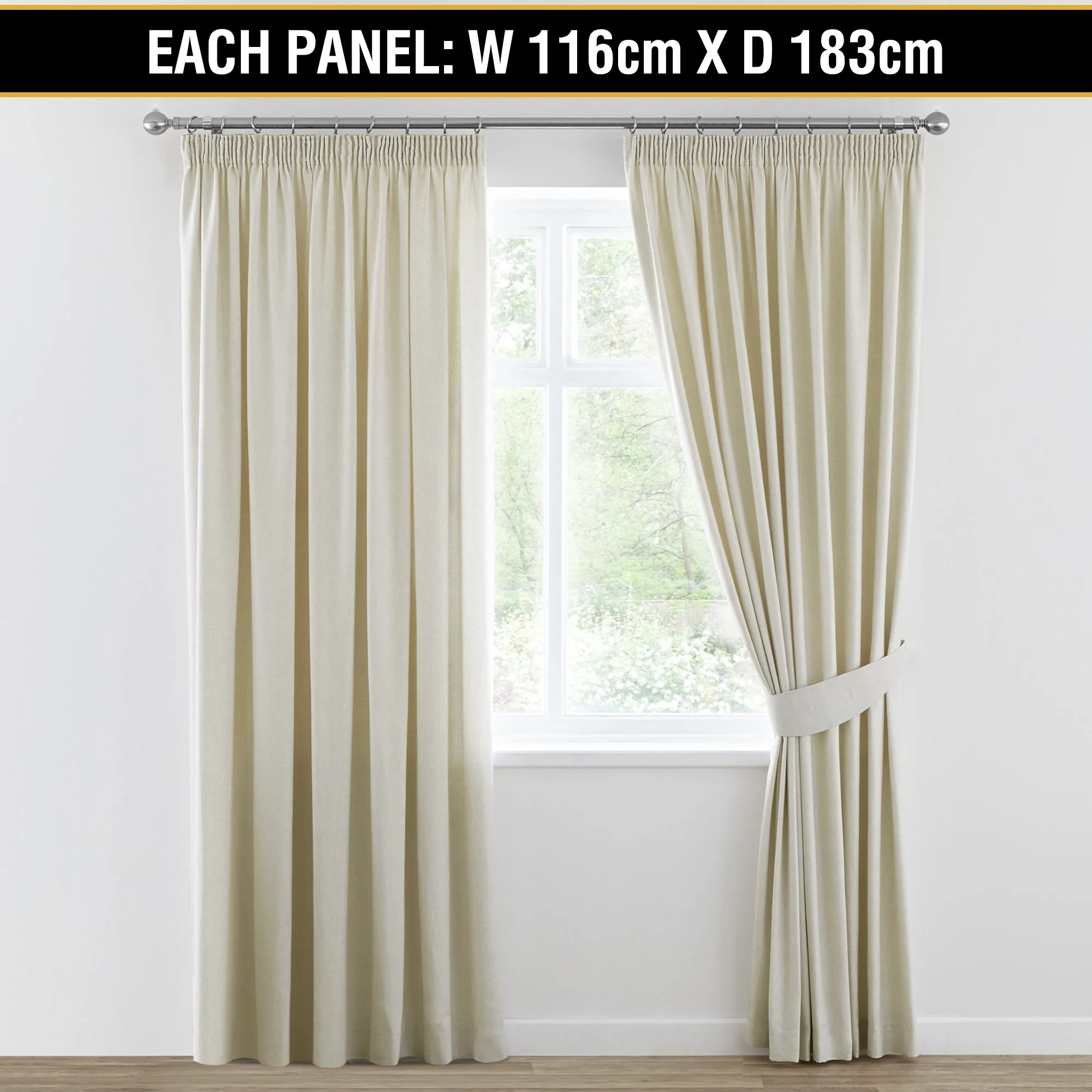 Blockout Curtains Bedroom Blackout Curtains Pencil Pleat Thermal Insulated Pair