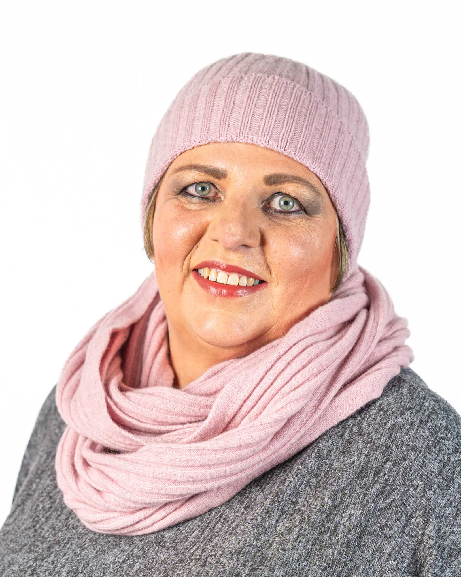 Blossom Pink Ribbed Loop Scarf - NX861