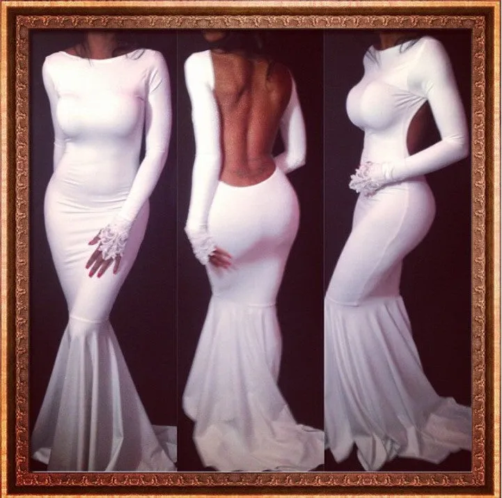 Bodycon Sexy maxi Dress At Bling Brides Bouquet - Online Bridal Store