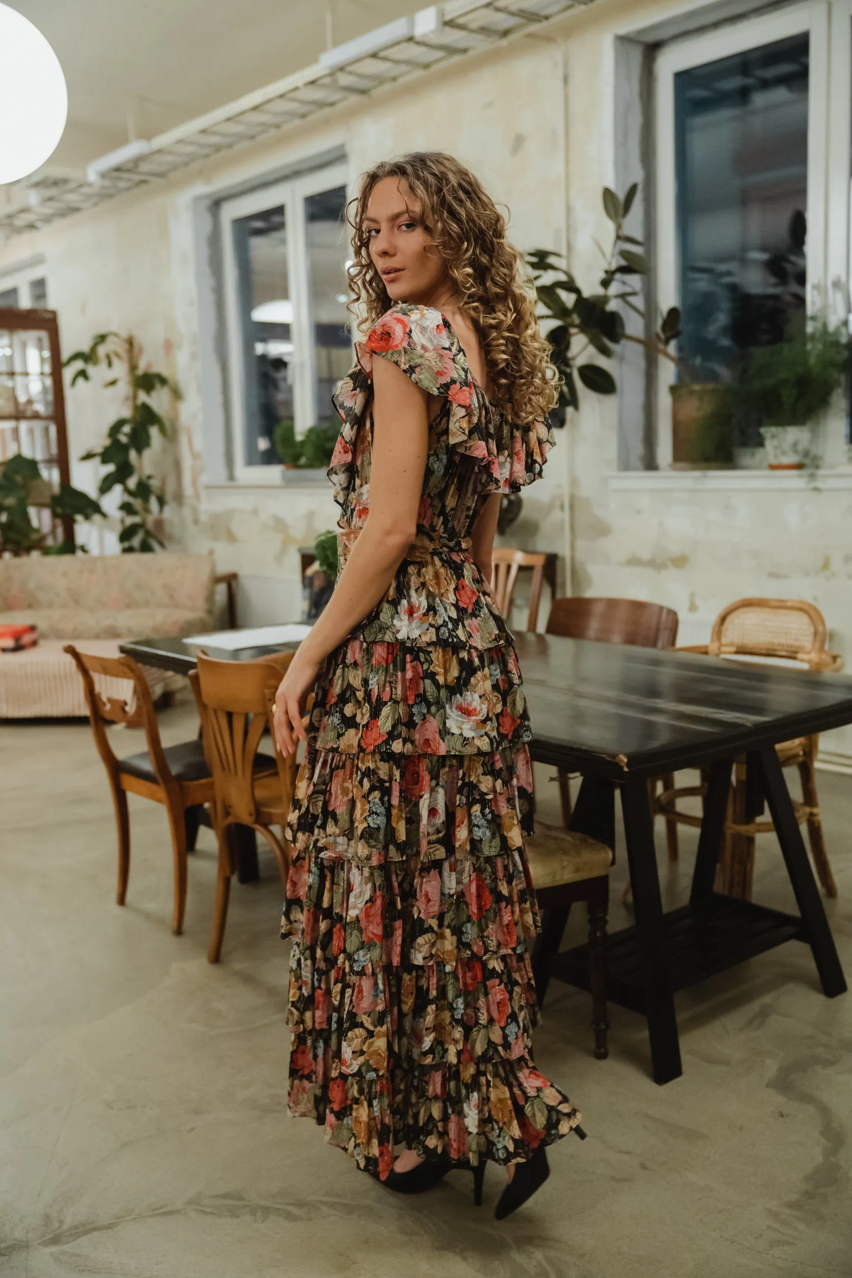 Bohemian Maxi Dress - Rose Garden