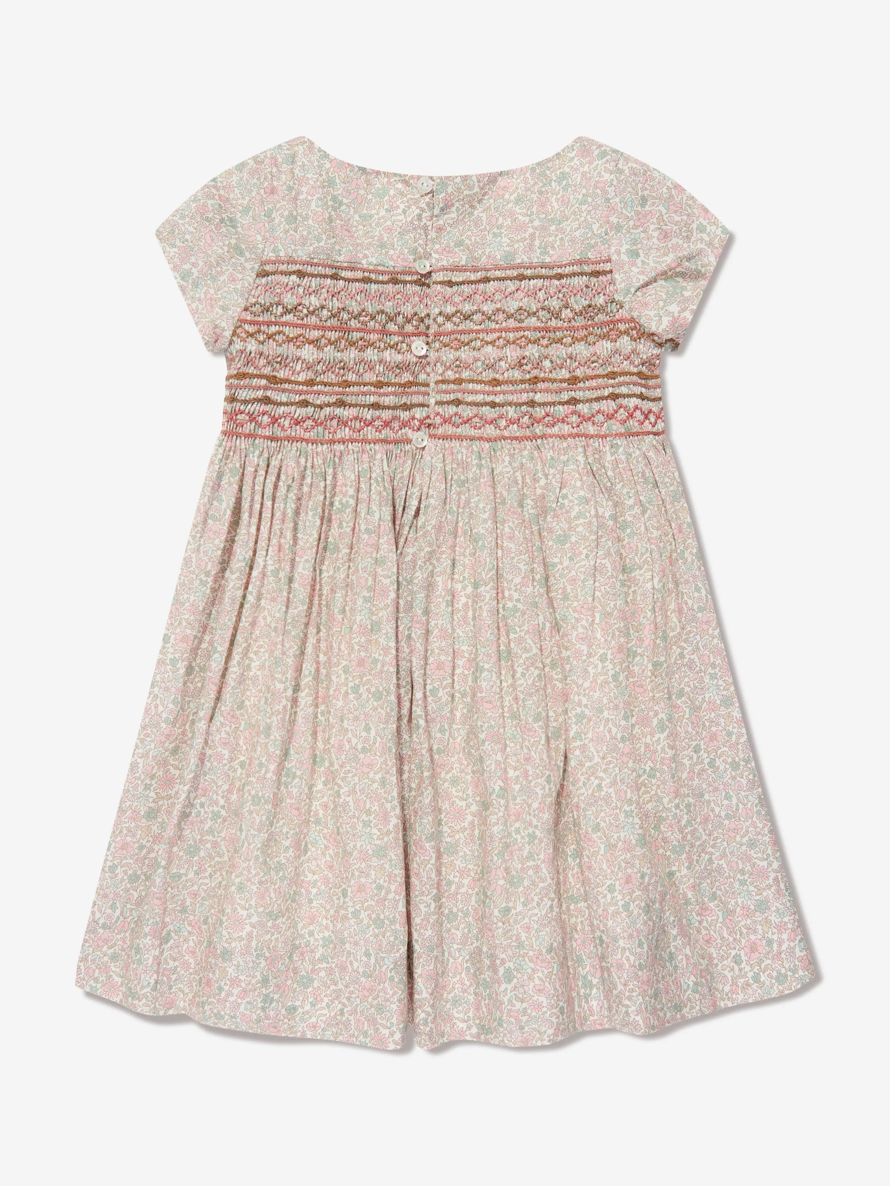 Bonpoint Girls Duchesse Floral Dress in Pink