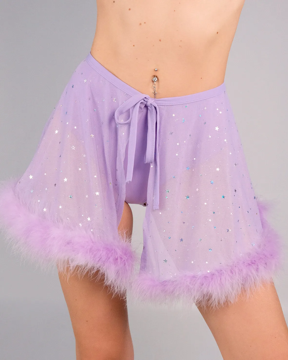 Bubble-icious Sheer Fur Skirt