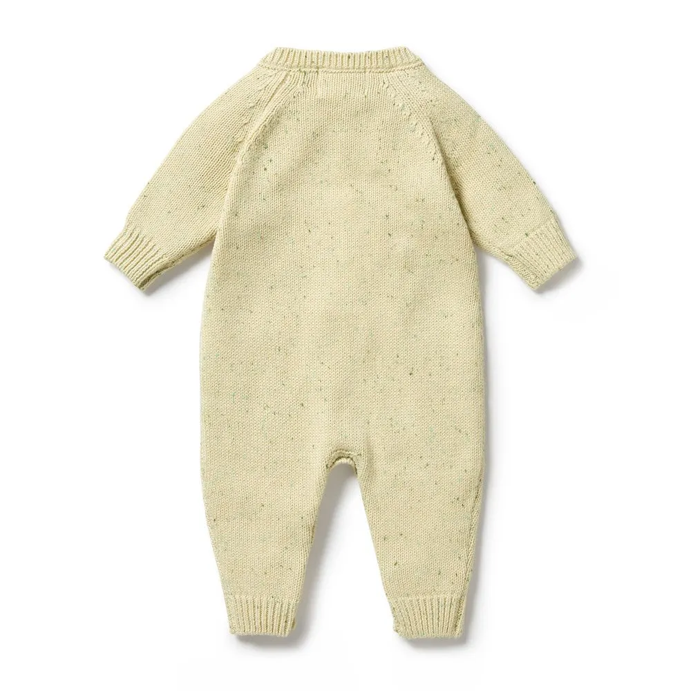 Cactus Fleck Knitted Cable Growsuit