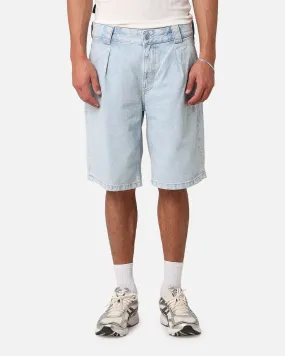 Calvin Klein 90's Loose Pleated Denim Short Light Blue