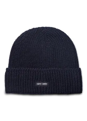 CANOT - Soft Wool Beanie in Purl Knit (NAVY)