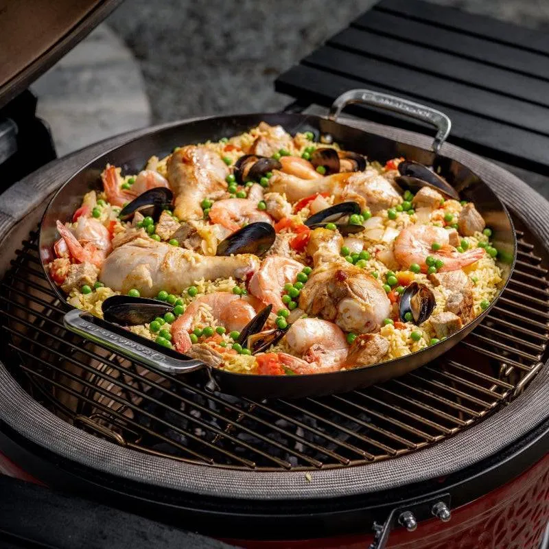 Carbon Steel Paella Pan for Classic Joe™ and Big Joe™ Grills - Kamado Joe® Karbon Steel™