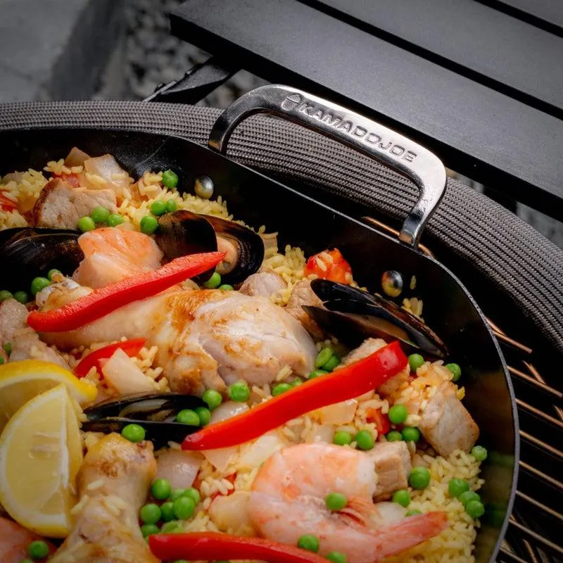 Carbon Steel Paella Pan for Classic Joe™ and Big Joe™ Grills - Kamado Joe® Karbon Steel™