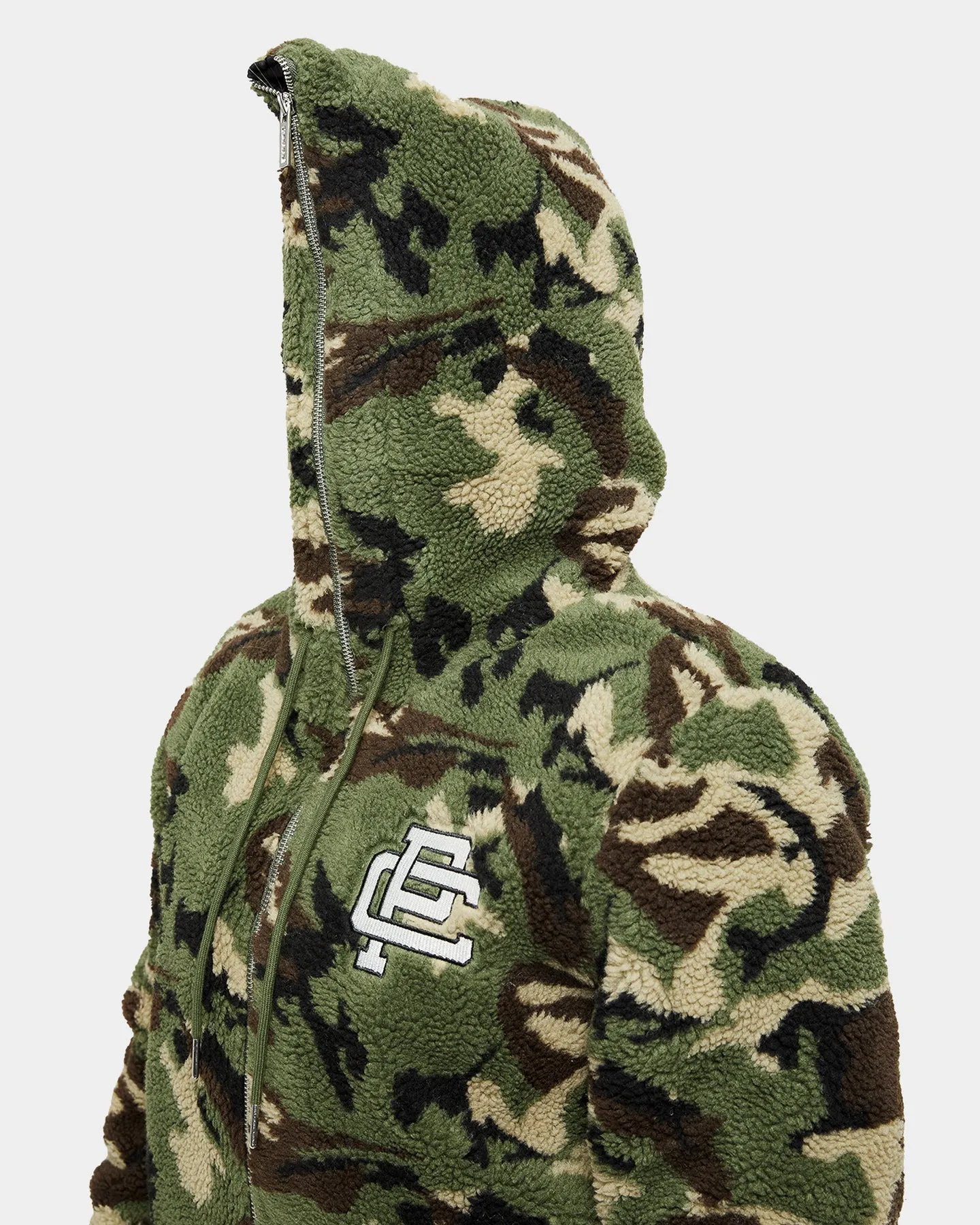 Carre C-Class Polar Fleece Zip Up Jacket Woodland Camo