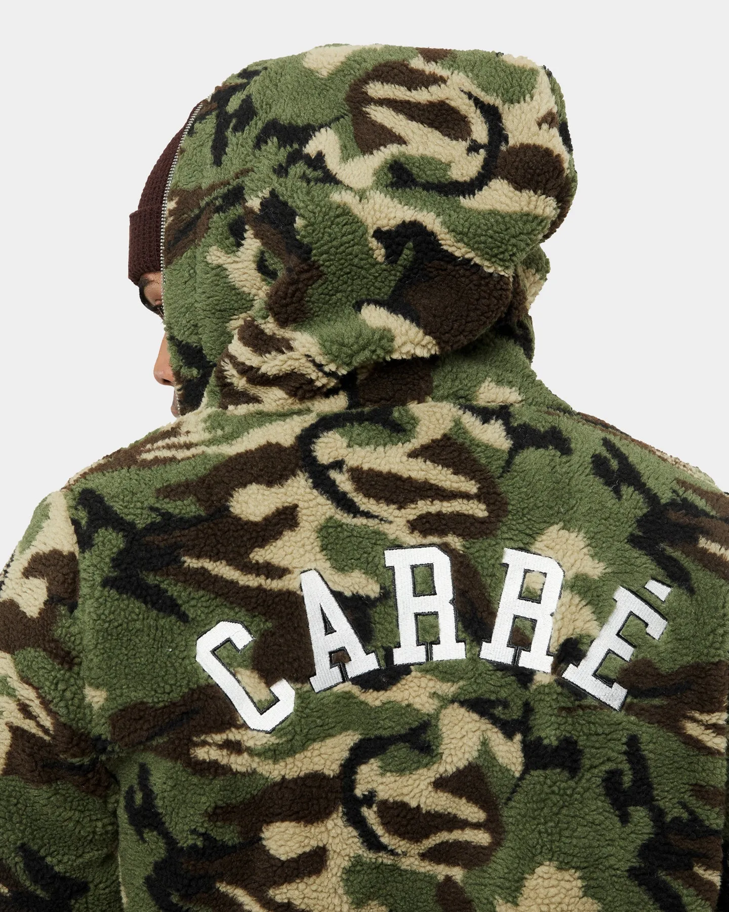 Carre C-Class Polar Fleece Zip Up Jacket Woodland Camo