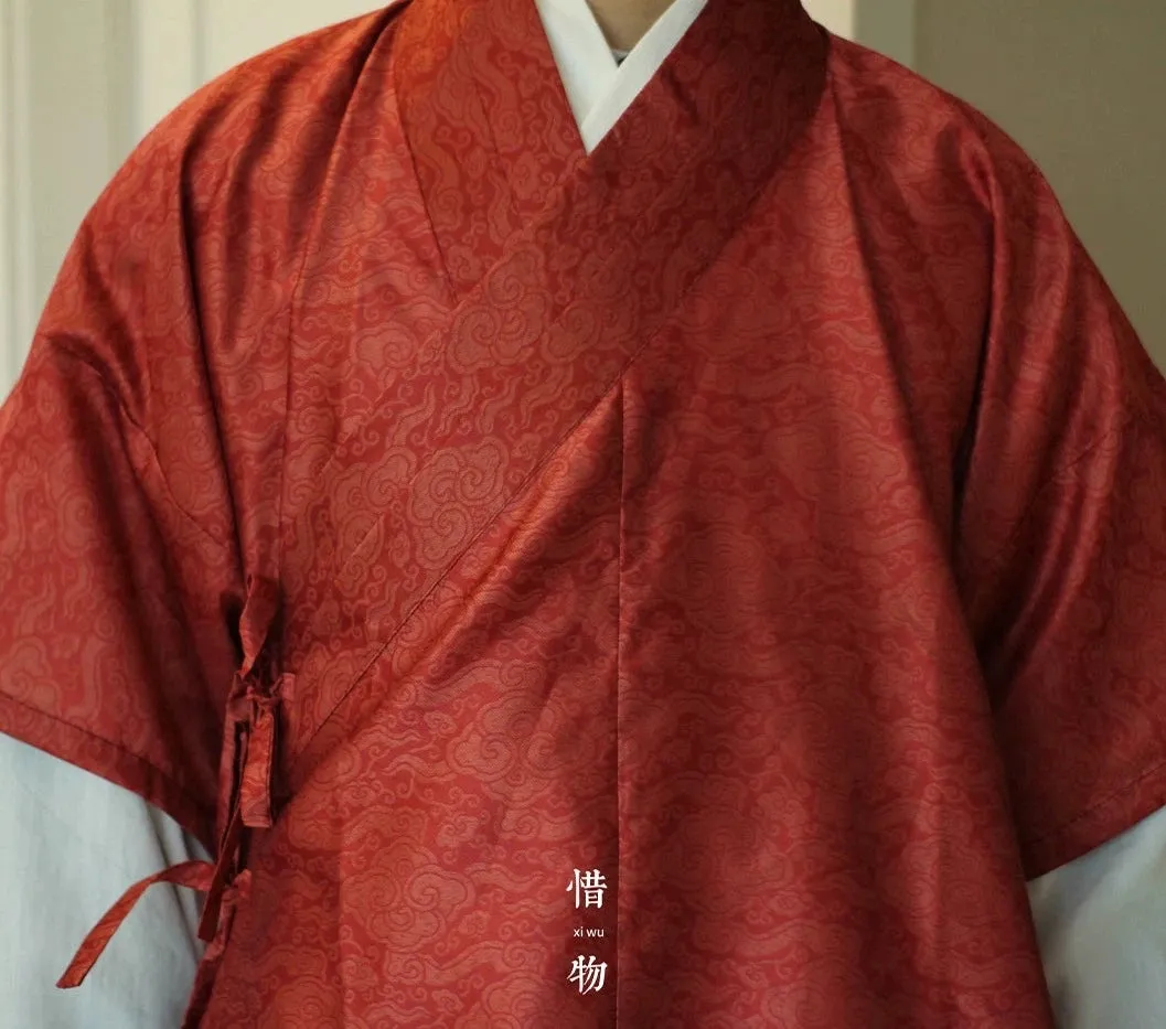 Chan Zhi 缠枝 Tangled Branches Early Ming Dynasty Men's Dahu Short Sleeve Robe