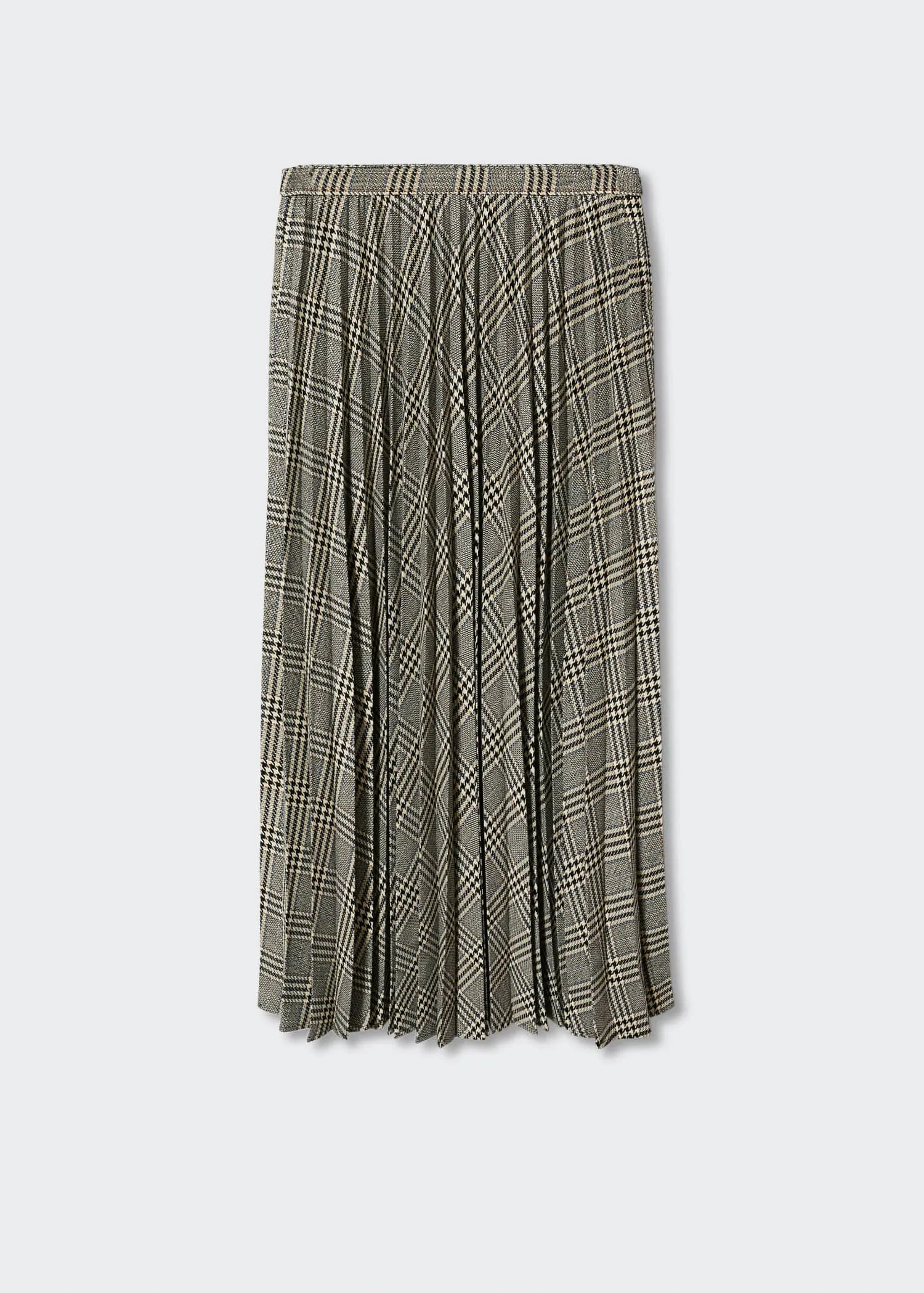 Checked pleated skirt