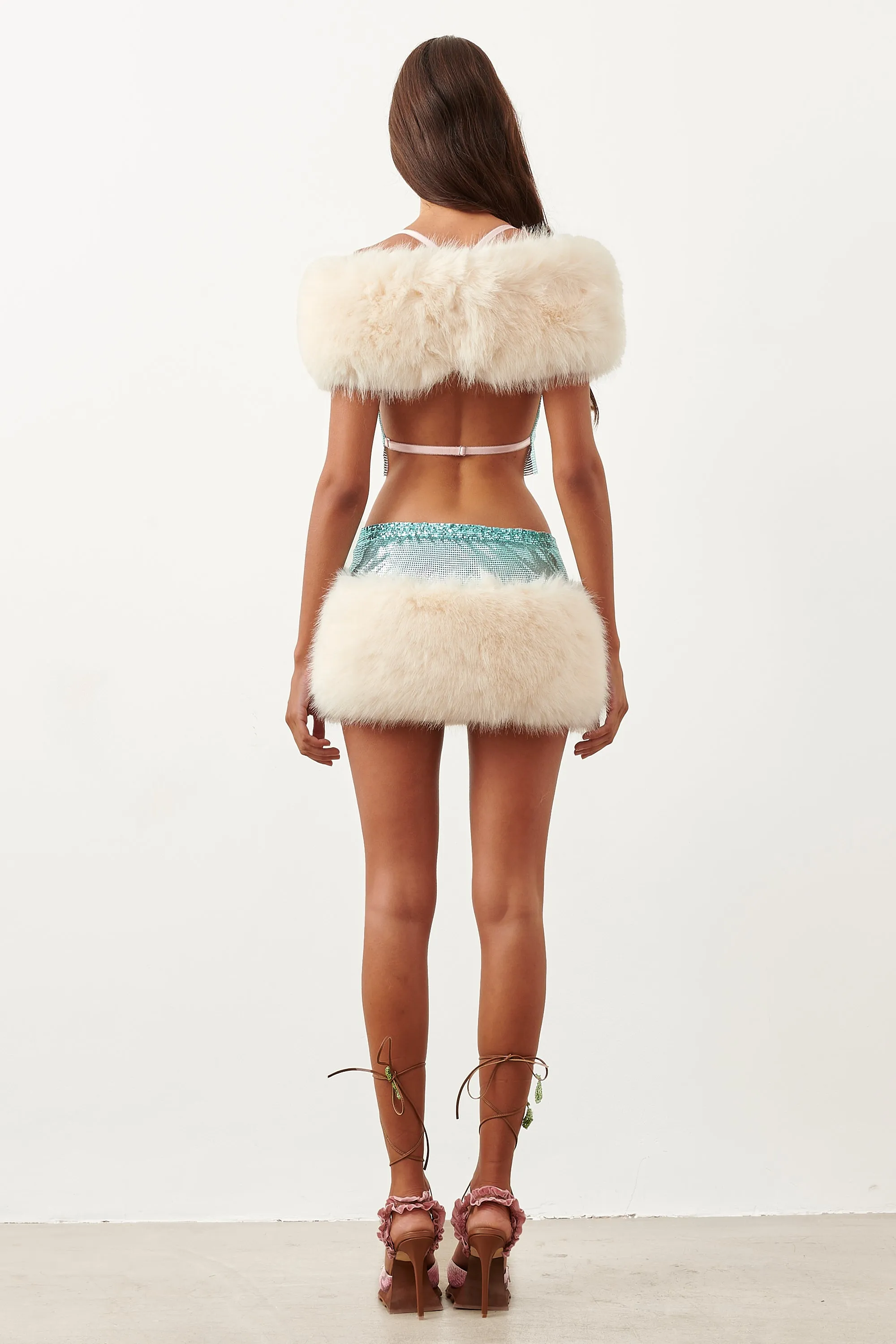 Clyde Fur Skirt Ombre