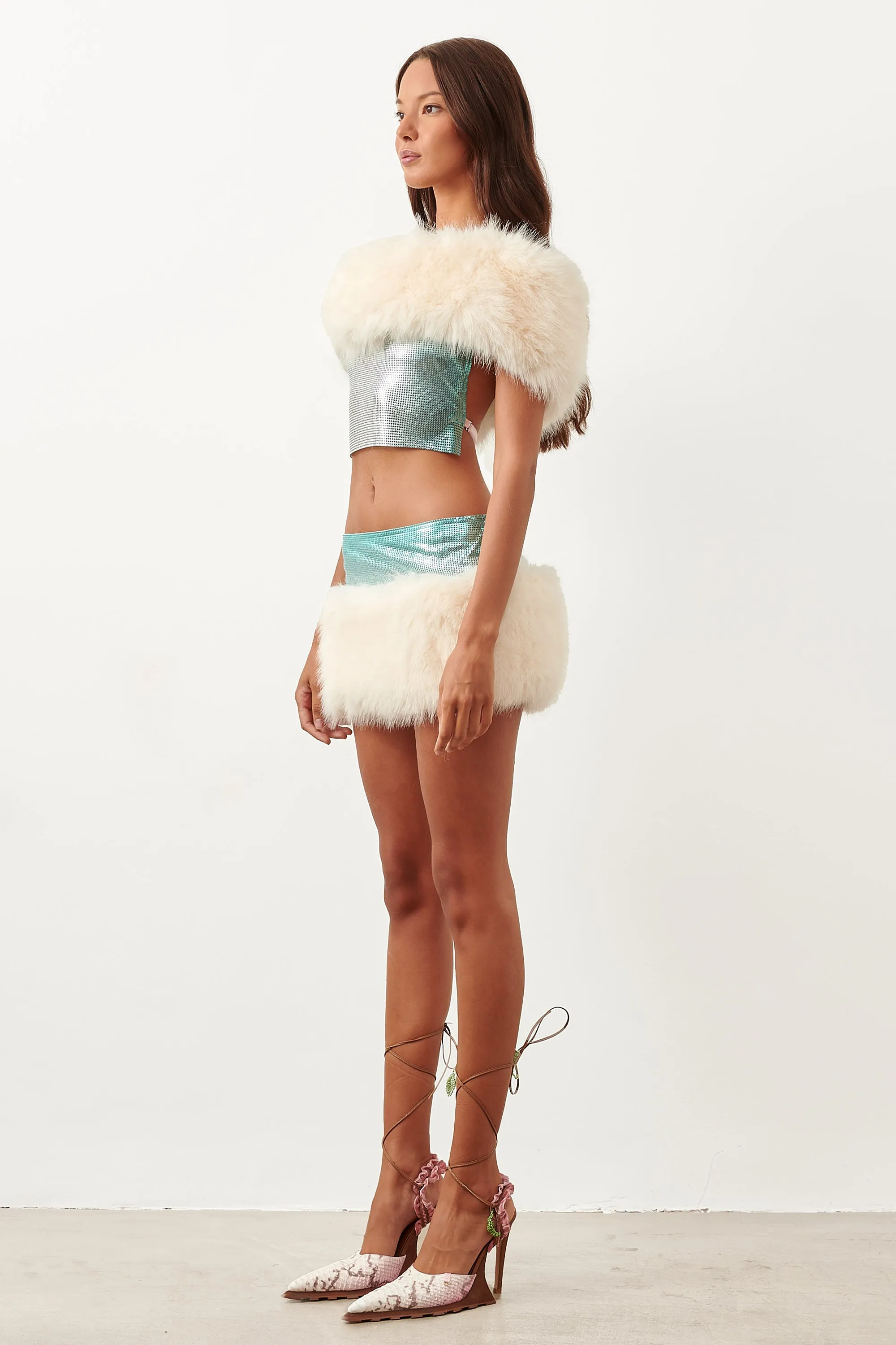 Clyde Fur Skirt Ombre