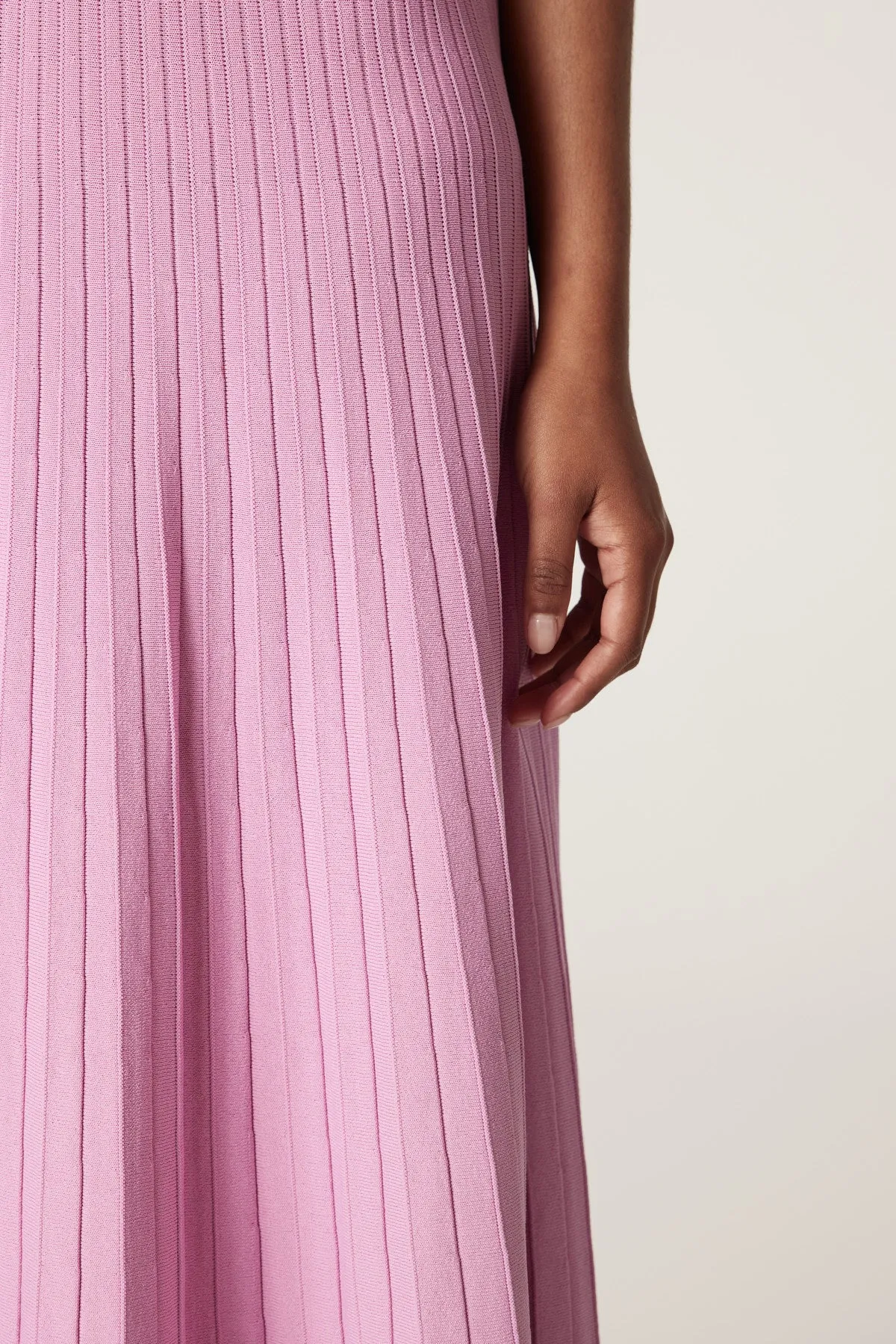 Crepe Pleat Skirt - Musk Pink