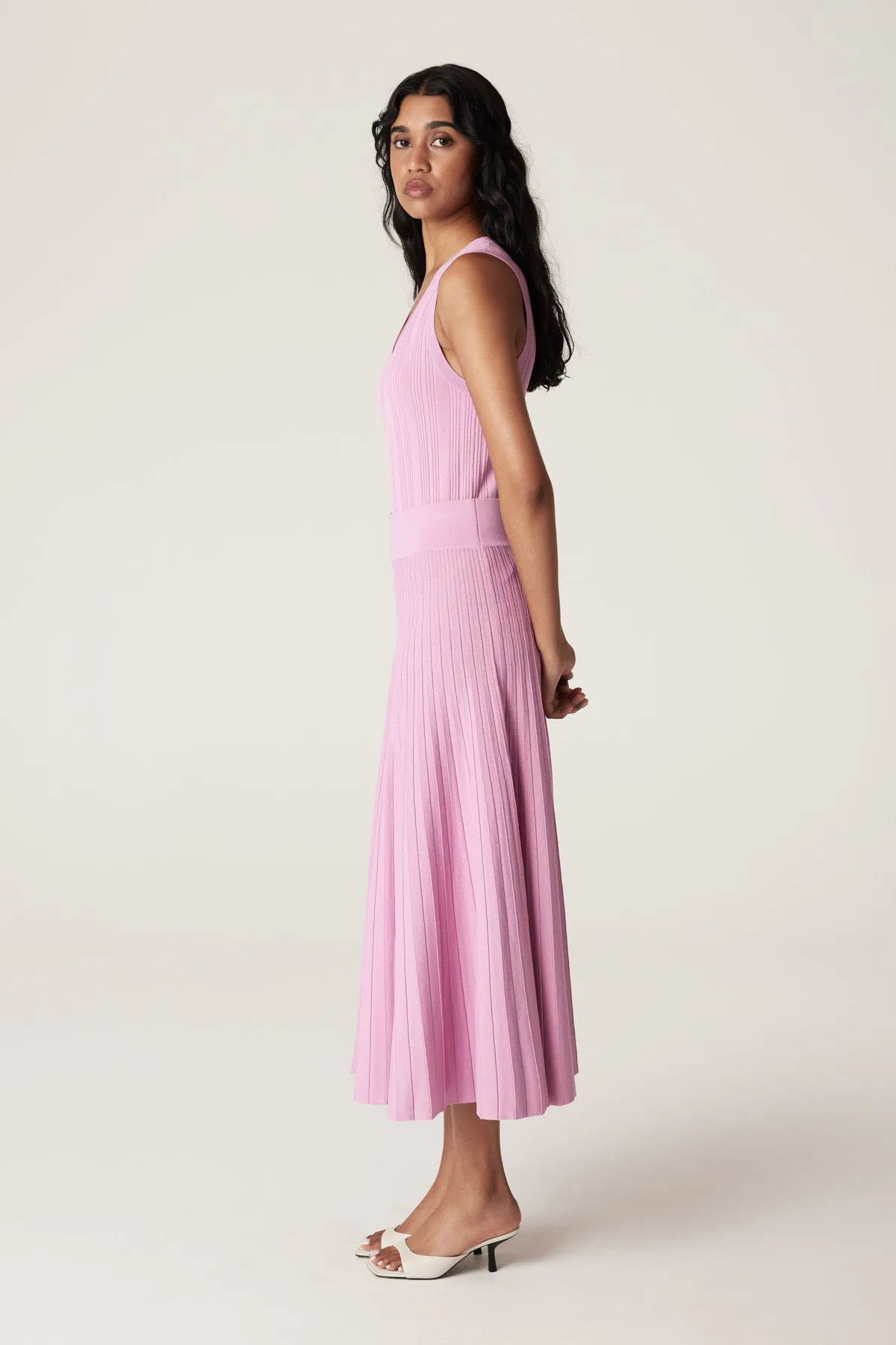 Crepe Pleat Skirt - Musk Pink