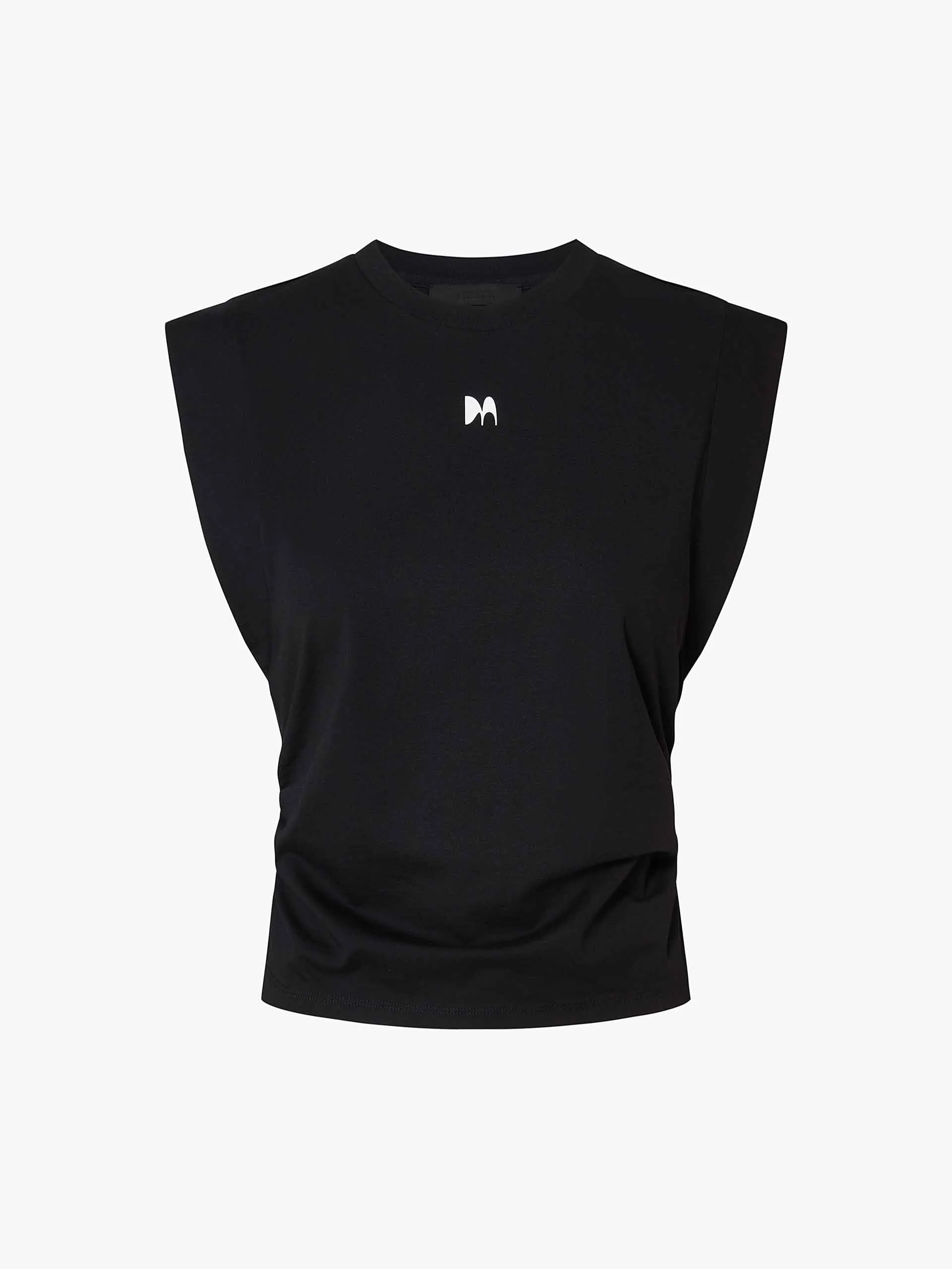 Crew Neck Pleated T-shirt