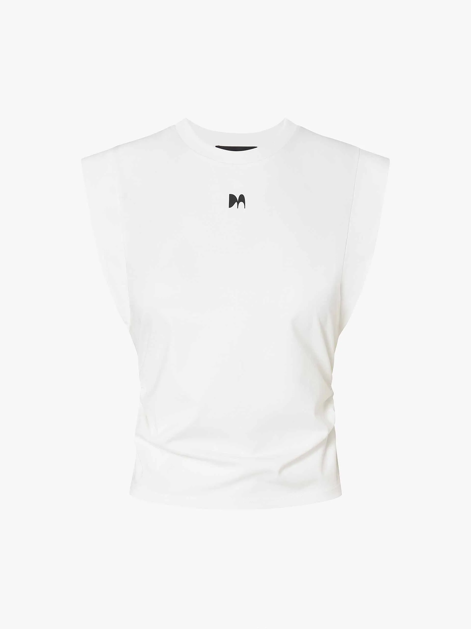 Crew Neck Pleated T-shirt