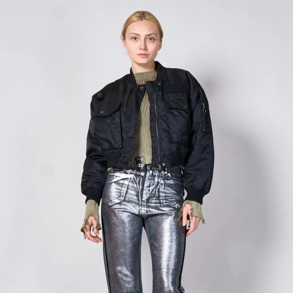 Cropped bomber jacket wholesale