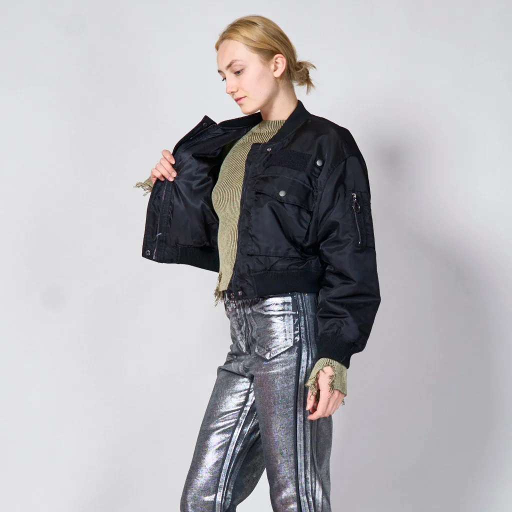 Cropped bomber jacket wholesale