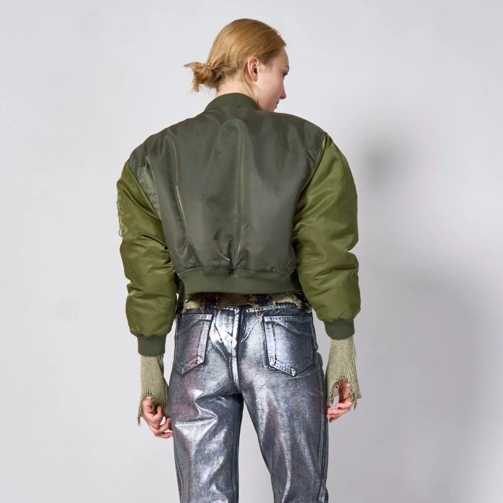 Cropped bomber jacket wholesale