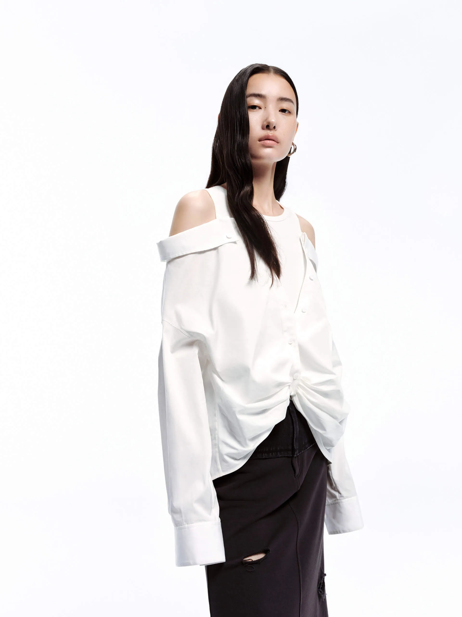 Cut Shoulder Paneled Top