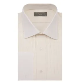 Dempsey Cream Pleated Dress Shirt