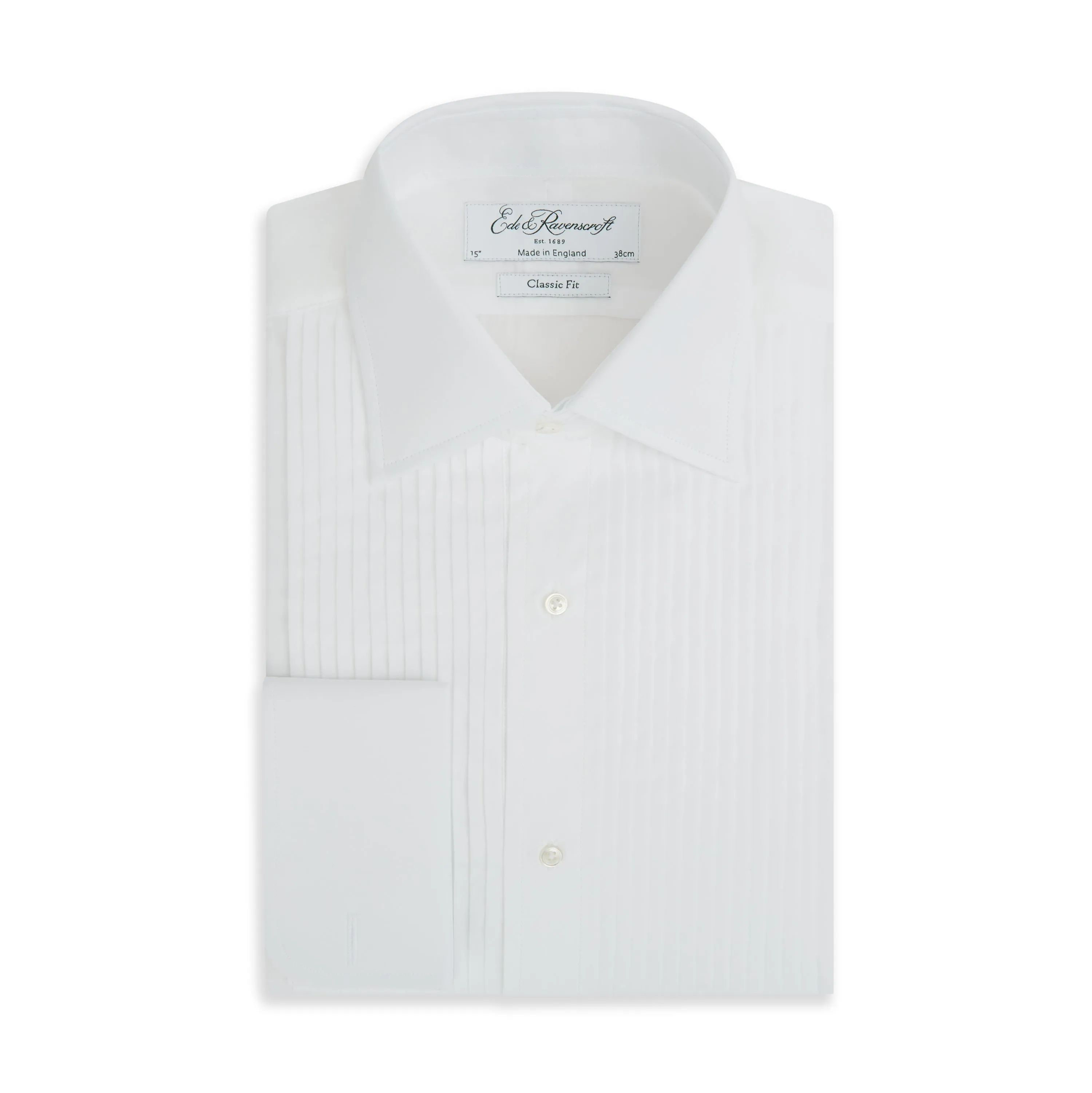 Dempsey White Pleated Dress Shirt